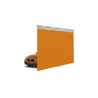 Шторы ПВХ для автомойки сплошные, цвет оранжевый 1м³