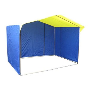 Торговая палатка Домик 3.0х2.0м (каркас Ø 25 мм) желтый-синий